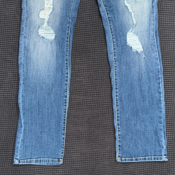 Arizona Jean Company Men's Light Blue Ripped Skinny Jeans - Picture 3 of 5